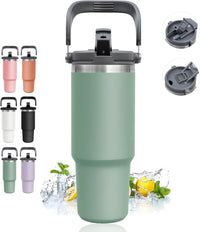 Thumbnail for Stay Hydrated in Style with the 30 oz Stainless Steel 2-Way Flip Straw Tumbler