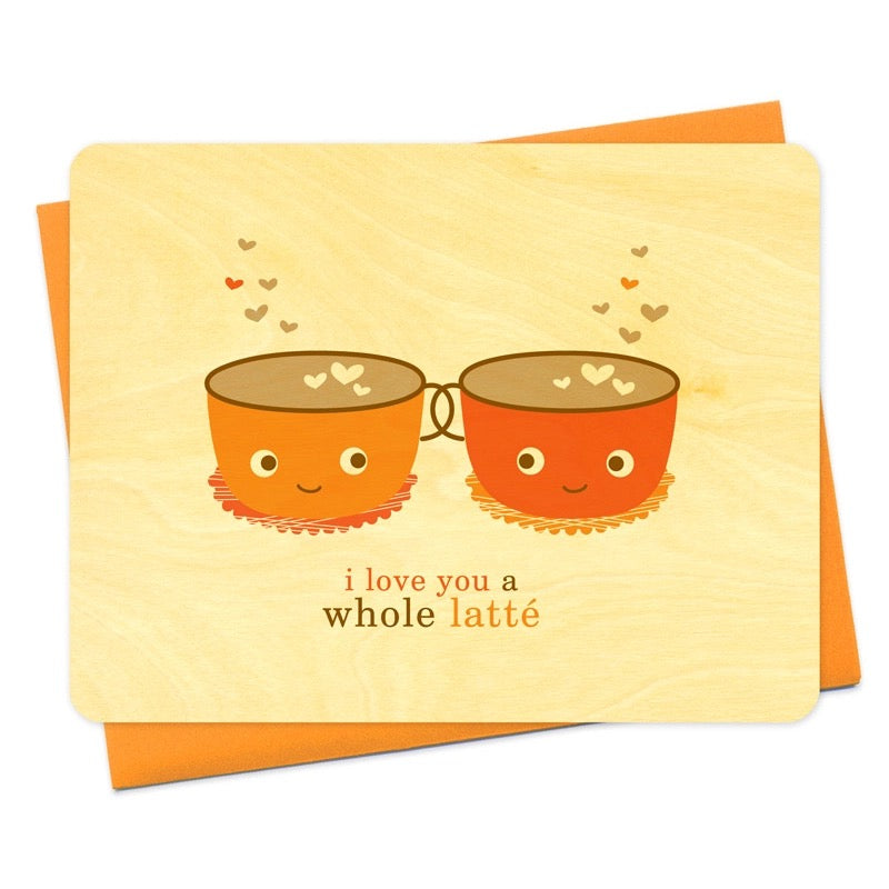 Latte Love Wood Card