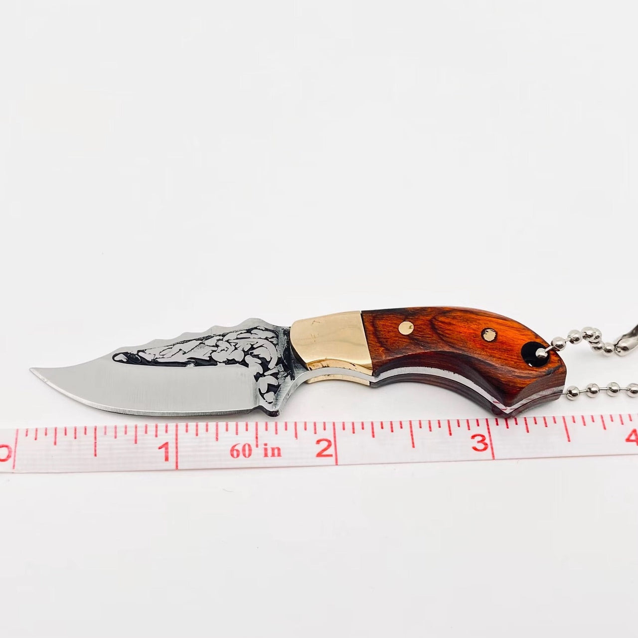 Wooden Handle Portable Mini Embossed Knife