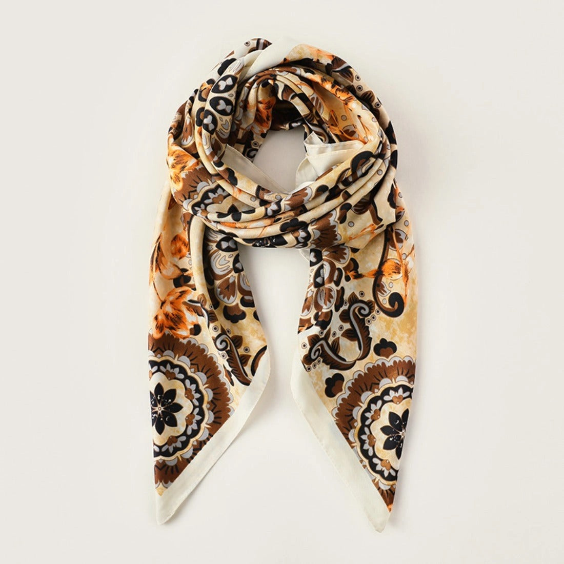 Floral Print Square Scarf