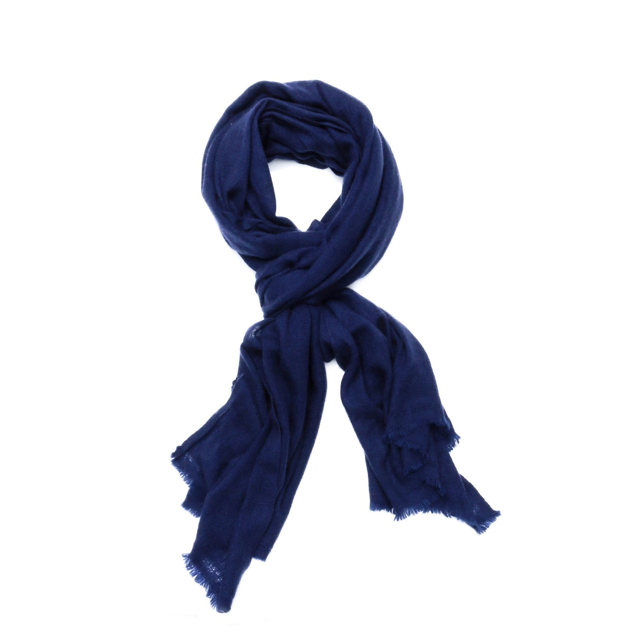 Indigo Navy Blue 100% Cashmere All-Season Scarf & Wrap