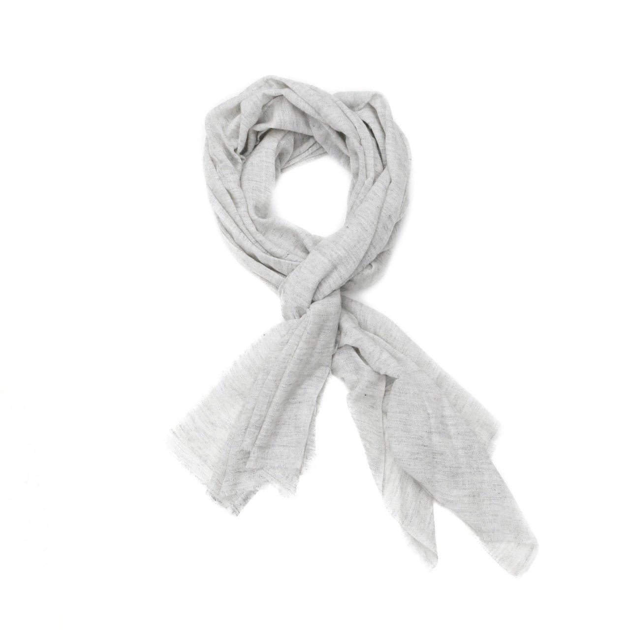 Cool Fog Light Gray 100% Cashmere Scarf