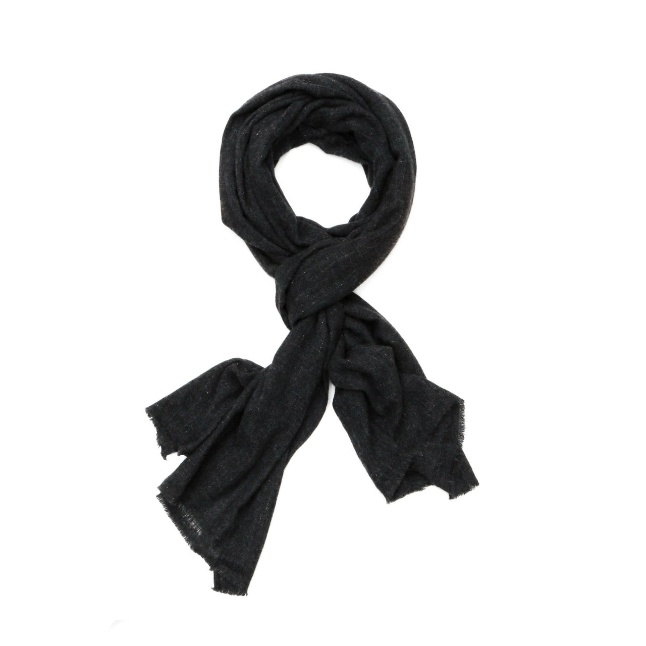 Graphite Dark Gray 100% Cashmere Scarf