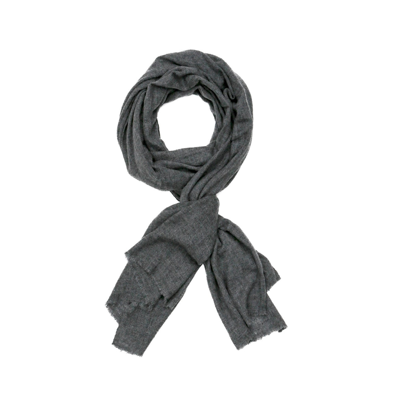 Steely Gray Cashmere All-Season Scarf