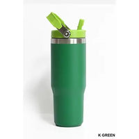 Thumbnail for Stay Refreshed On-the-Go with the 30oz Stainless Steel Flip Straw Tumbler