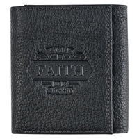 Thumbnail for Black Leather Wallet - Walk By Faith