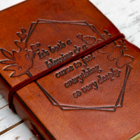 Thumbnail for Feel Deeply Quote Brown Leather Journal