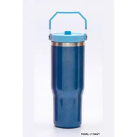 Thumbnail for Stay Refreshed On-the-Go with the 30oz Stainless Steel Flip Straw Tumbler