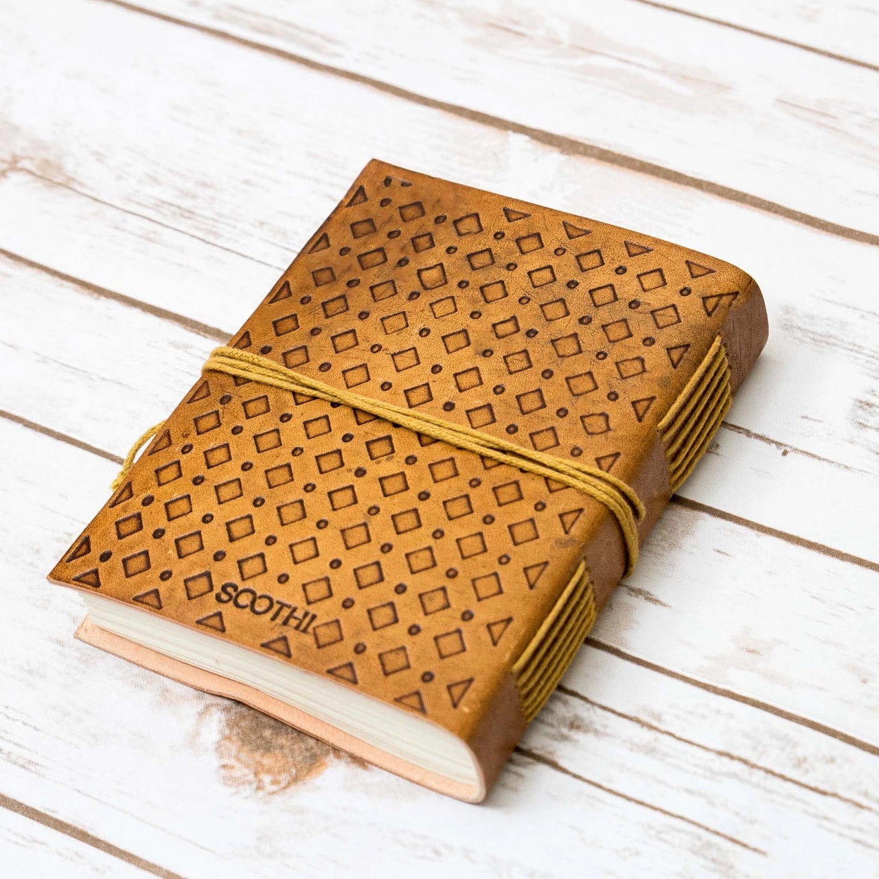 Embossed Leather Journal – “I Do Believe It’s Time for Another Adventure”