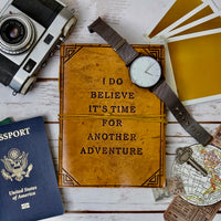 Thumbnail for Embossed Leather Journal – “I Do Believe It’s Time for Another Adventure”