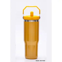 Thumbnail for Stay Refreshed On-the-Go with the 30oz Stainless Steel Flip Straw Tumbler