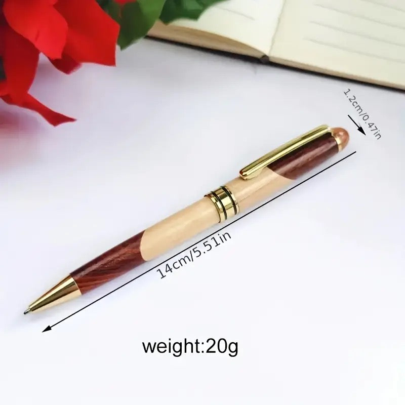 Handcrafted Wooden Ballpoint Pen with Display Case