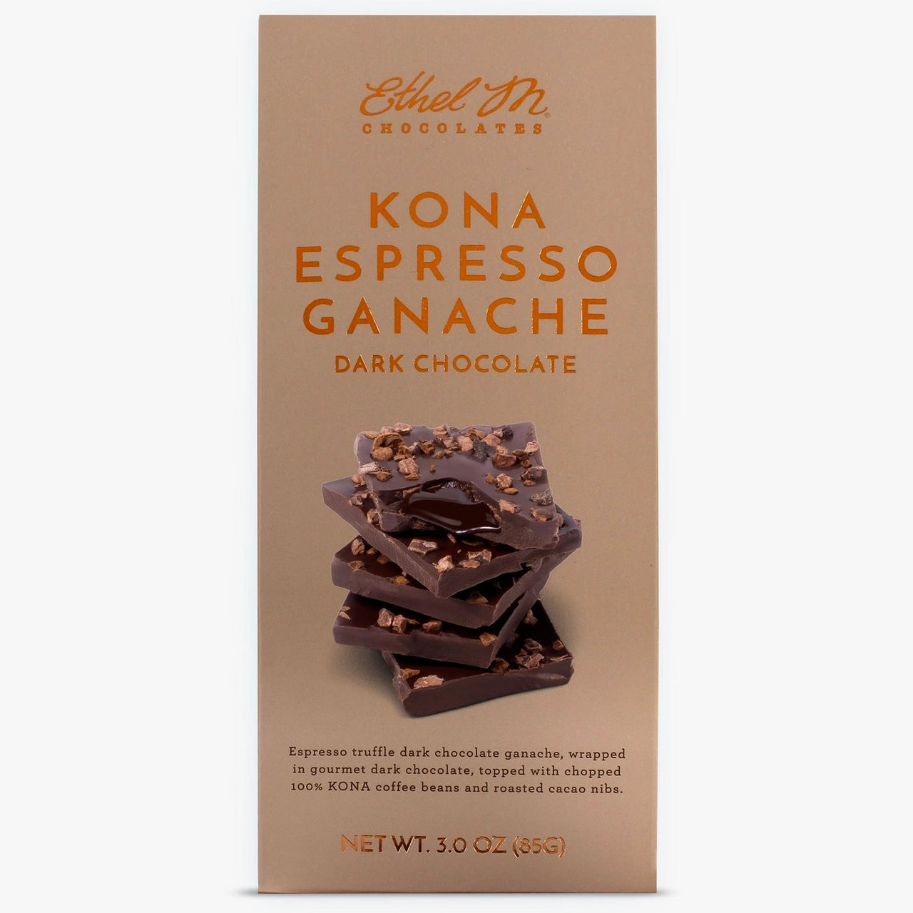 Gourmet Tablet Bar – Espresso Truffle, Dark Chocolate, Kona Coffee & Cacao Nibs