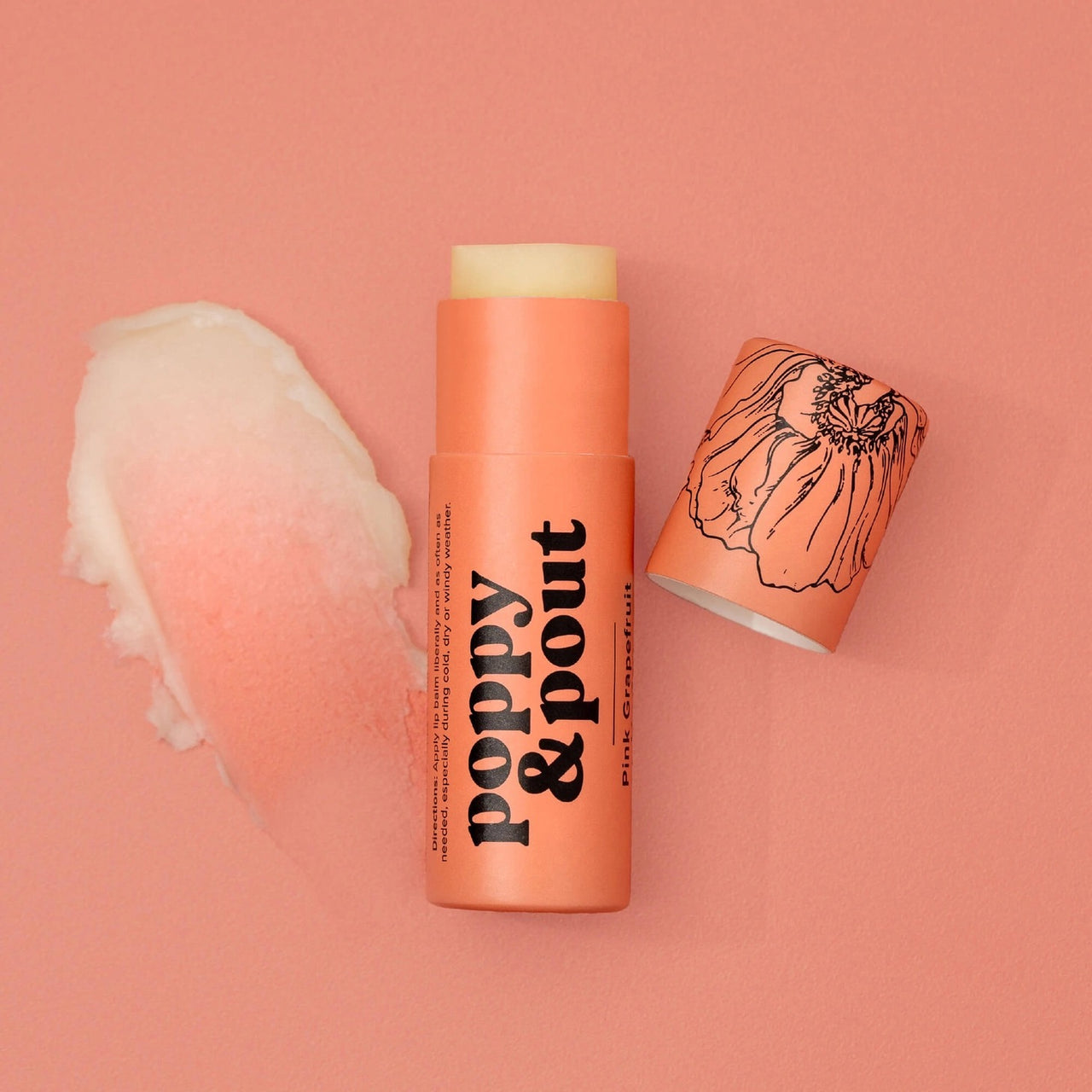 Poppy & Pout Pink Grapefruit Lip Balm