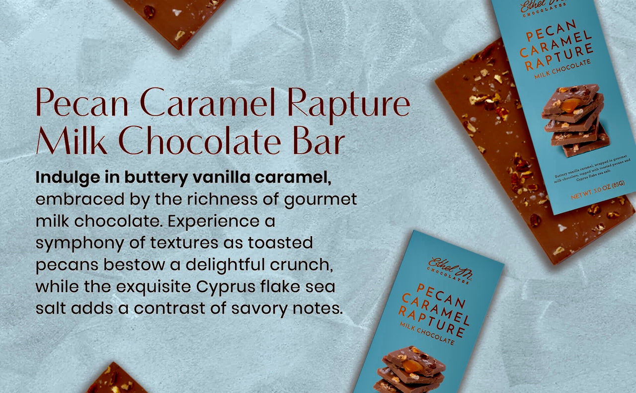 Gourmet Tablet Bar – Vanilla Caramel, Milk Chocolate, Pecans & Sea Salt