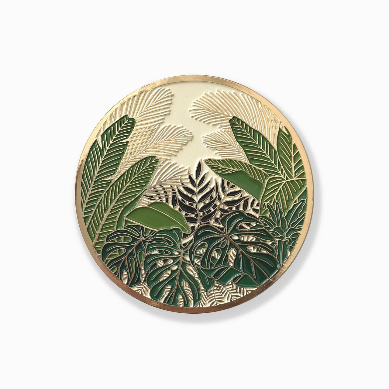 18k Gold-Plated Plant-Inspired Coasters